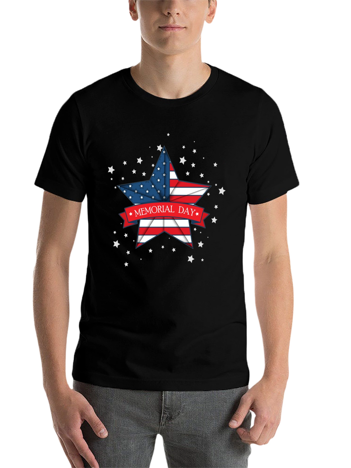 Memorial Day Star Graphic T-Shirt