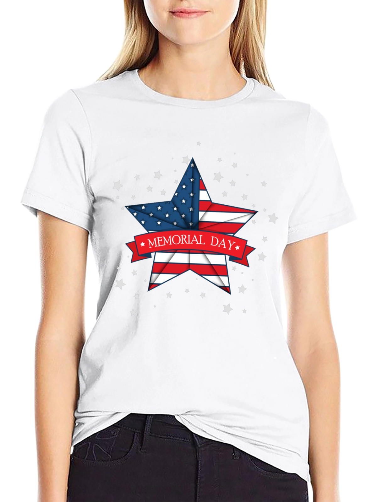 Memorial Day Star Graphic T-Shirt