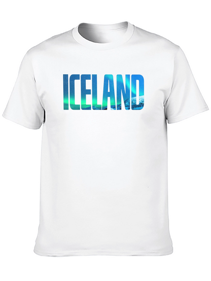 Icelandic Aurora Graphic Tee - Mens Black T-Shirt