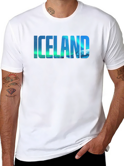 Icelandic Aurora Graphic Tee - Mens Black T-Shirt