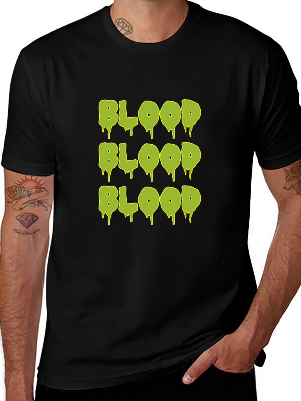 Glow Blood Graphic T-Shirt - Mens Black Tee