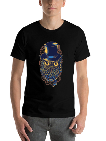 Steampunk Owl T-Shirt - Top Hat & Goggles