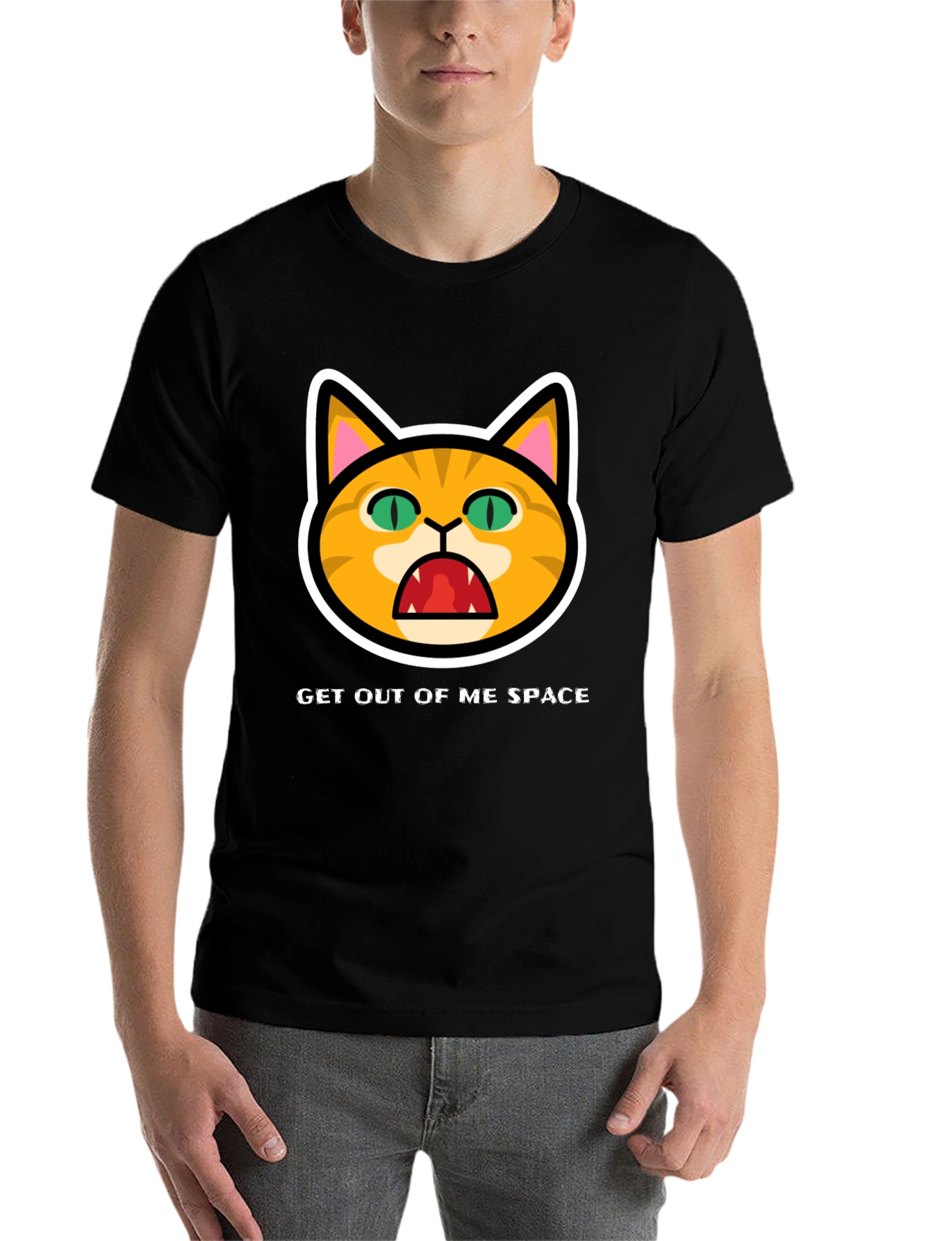 Get Out Of Me Space Angry Cat T-Shirt