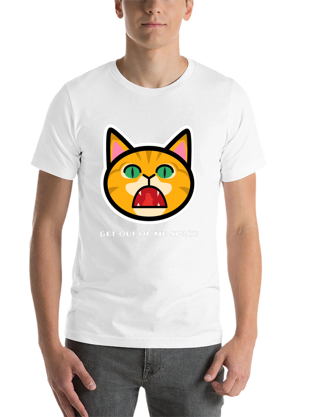 Get Out Of Me Space Angry Cat T-Shirt
