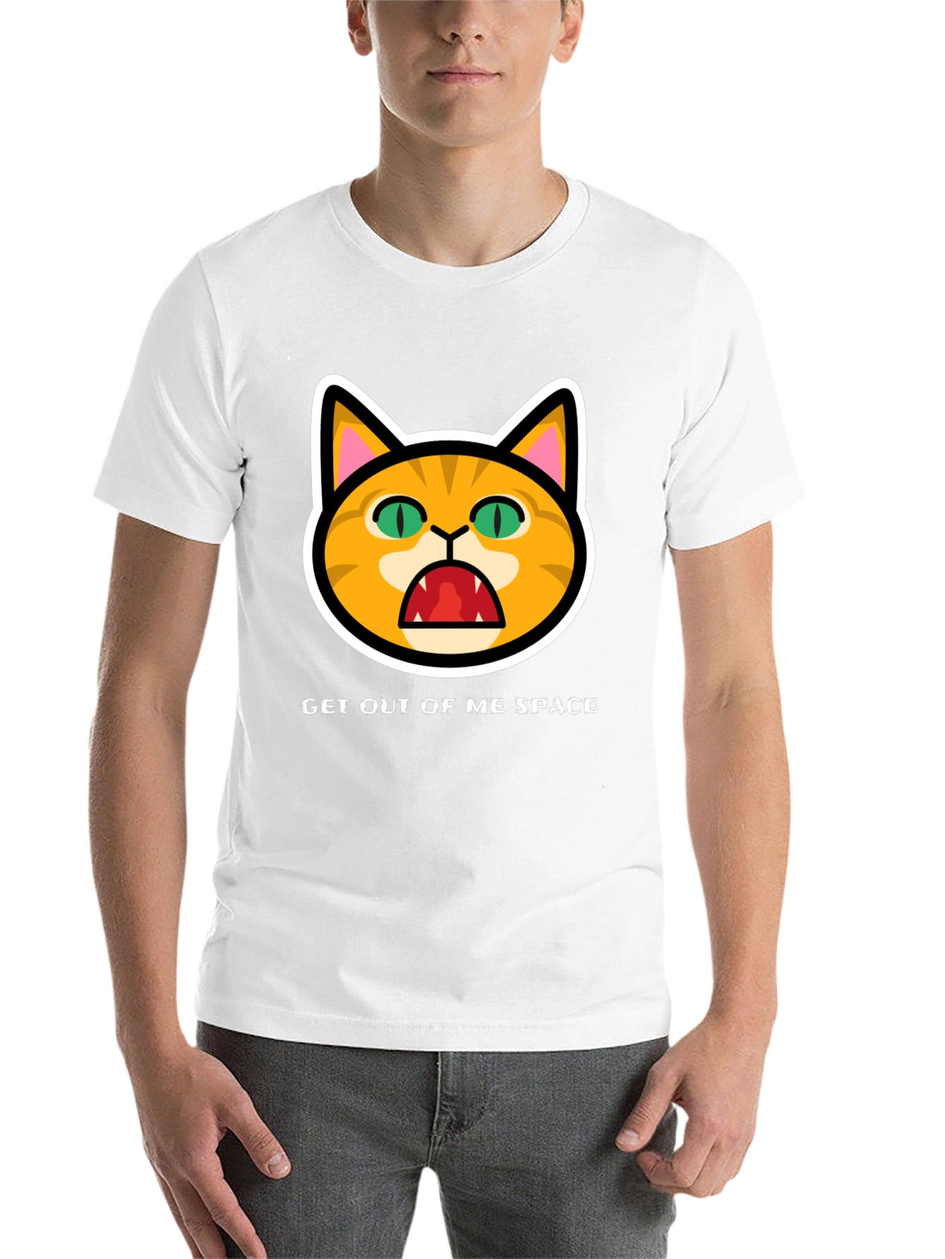 Get Out Of Me Space Angry Cat T-Shirt