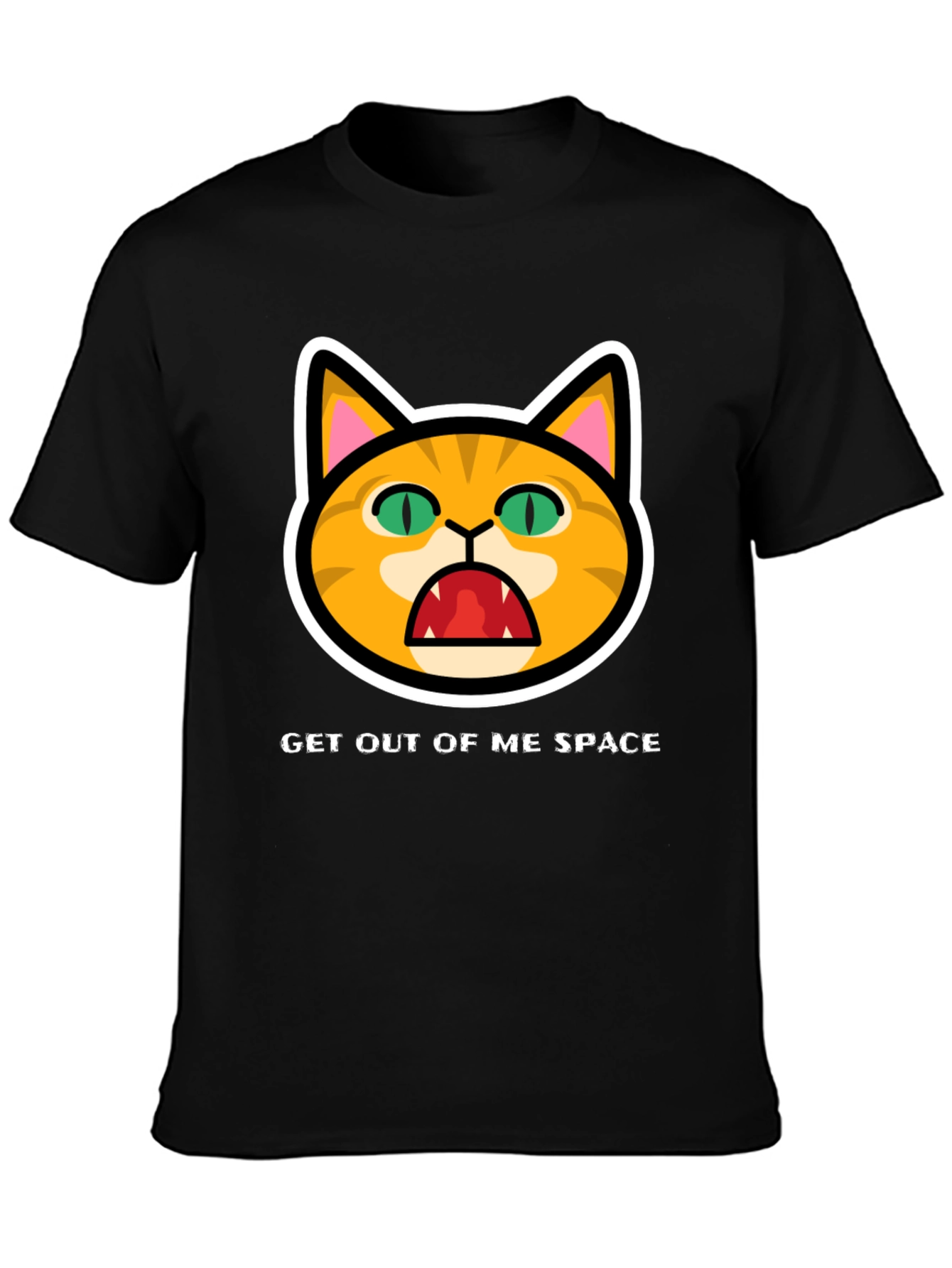 Get Out Of Me Space Angry Cat T-Shirt