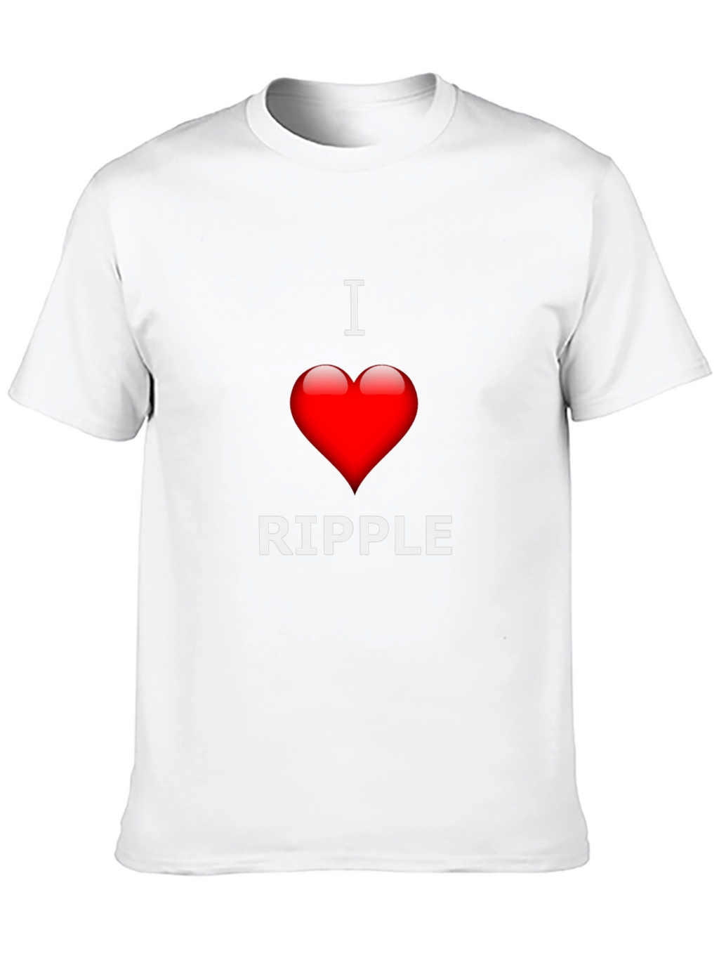 I Love Ripple Graphic T-Shirt - Black Crew Neck