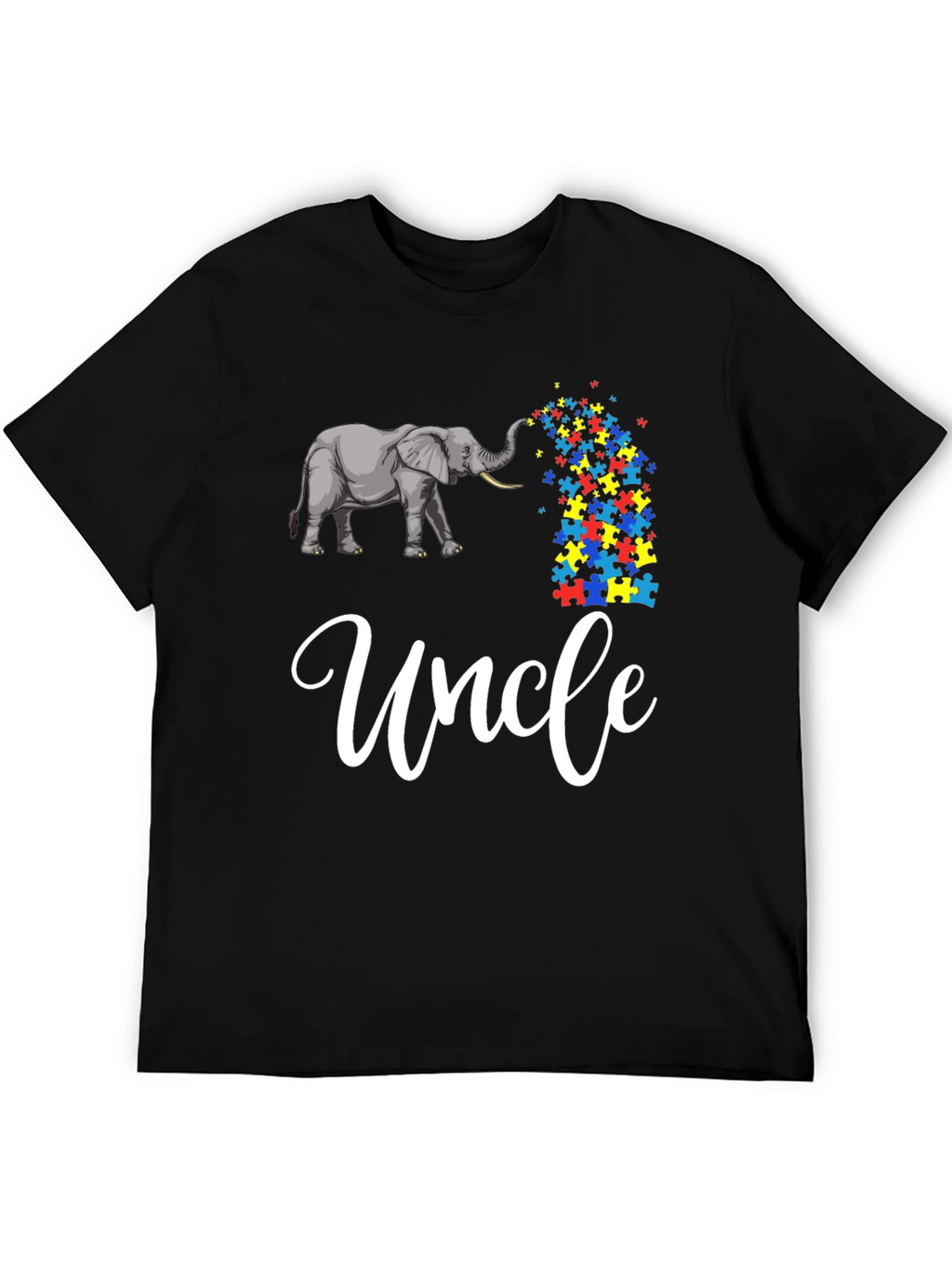 Autism Awareness Uncle Elephant T-Shirt