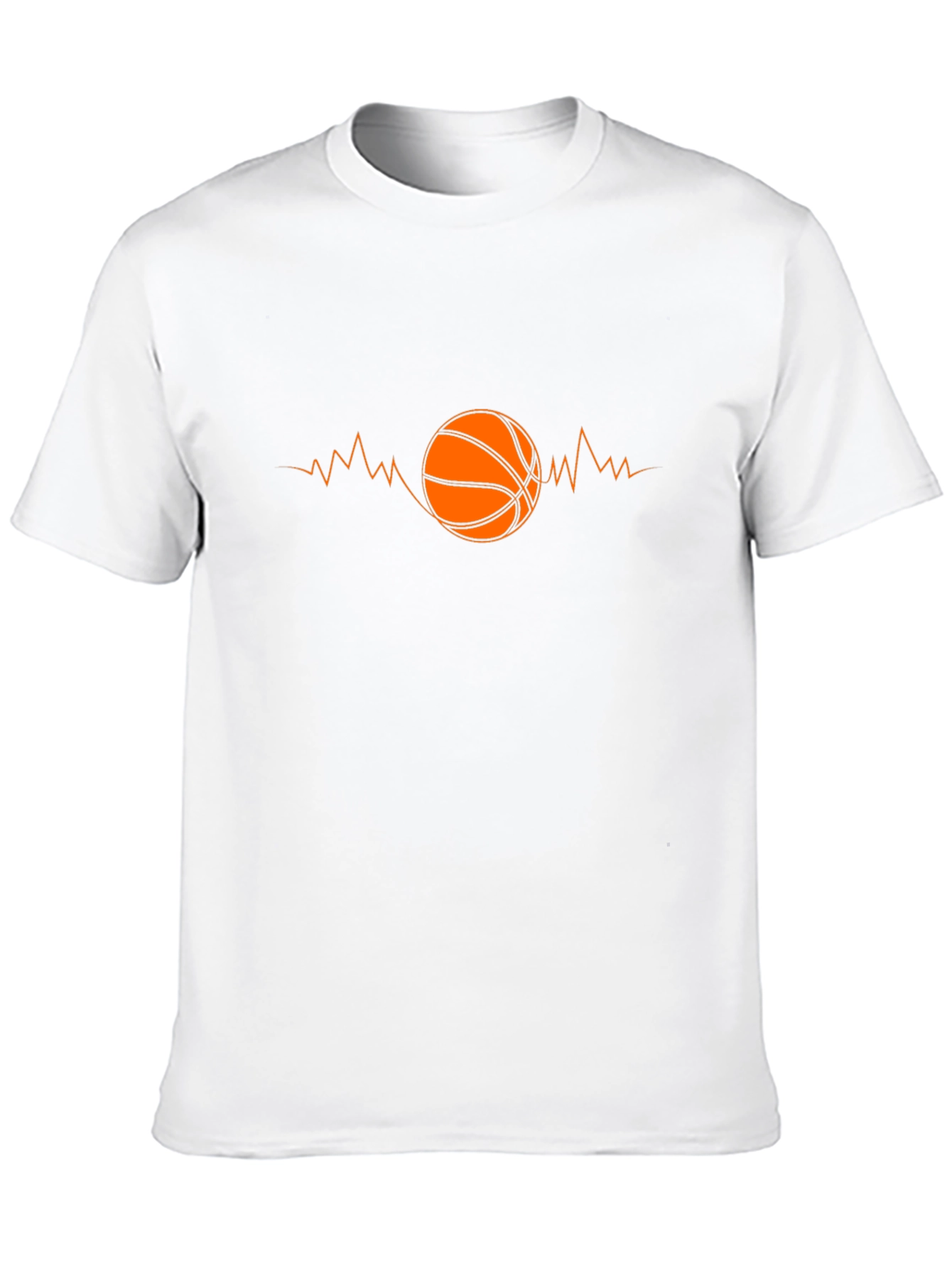 Basketball Heartbeat Black Graphic Tee