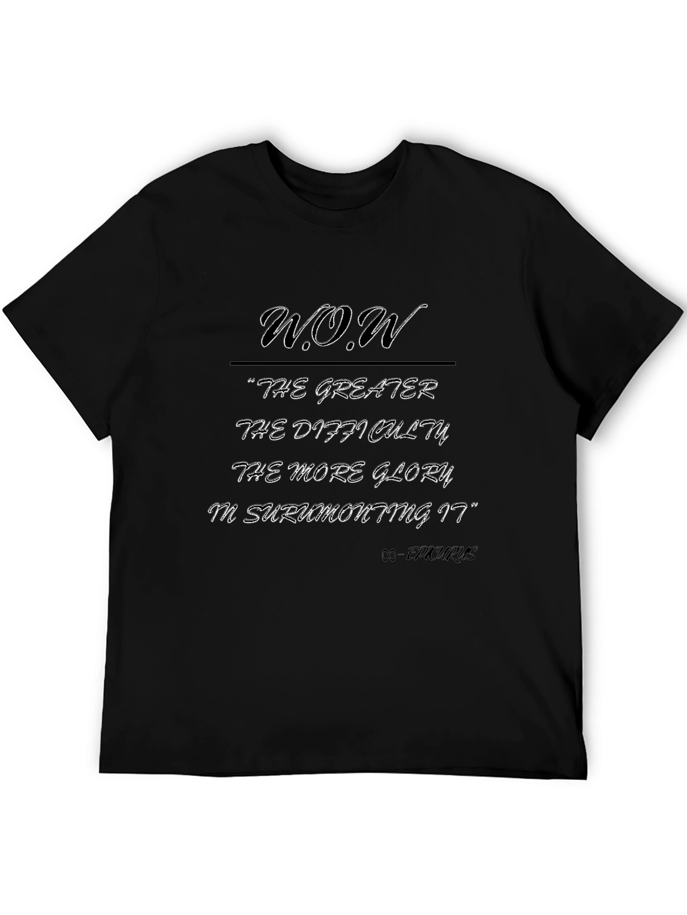 Inspirational Quote T-Shirt - The Greater the Difficulty More Glory