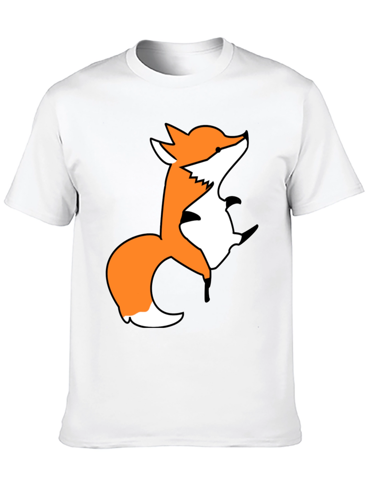 Fox Graphic Print Black T-Shirt