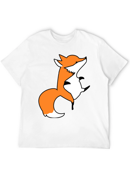 Fox Graphic Print Black T-Shirt