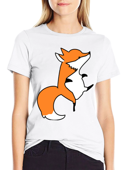 Fox Graphic Print Black T-Shirt