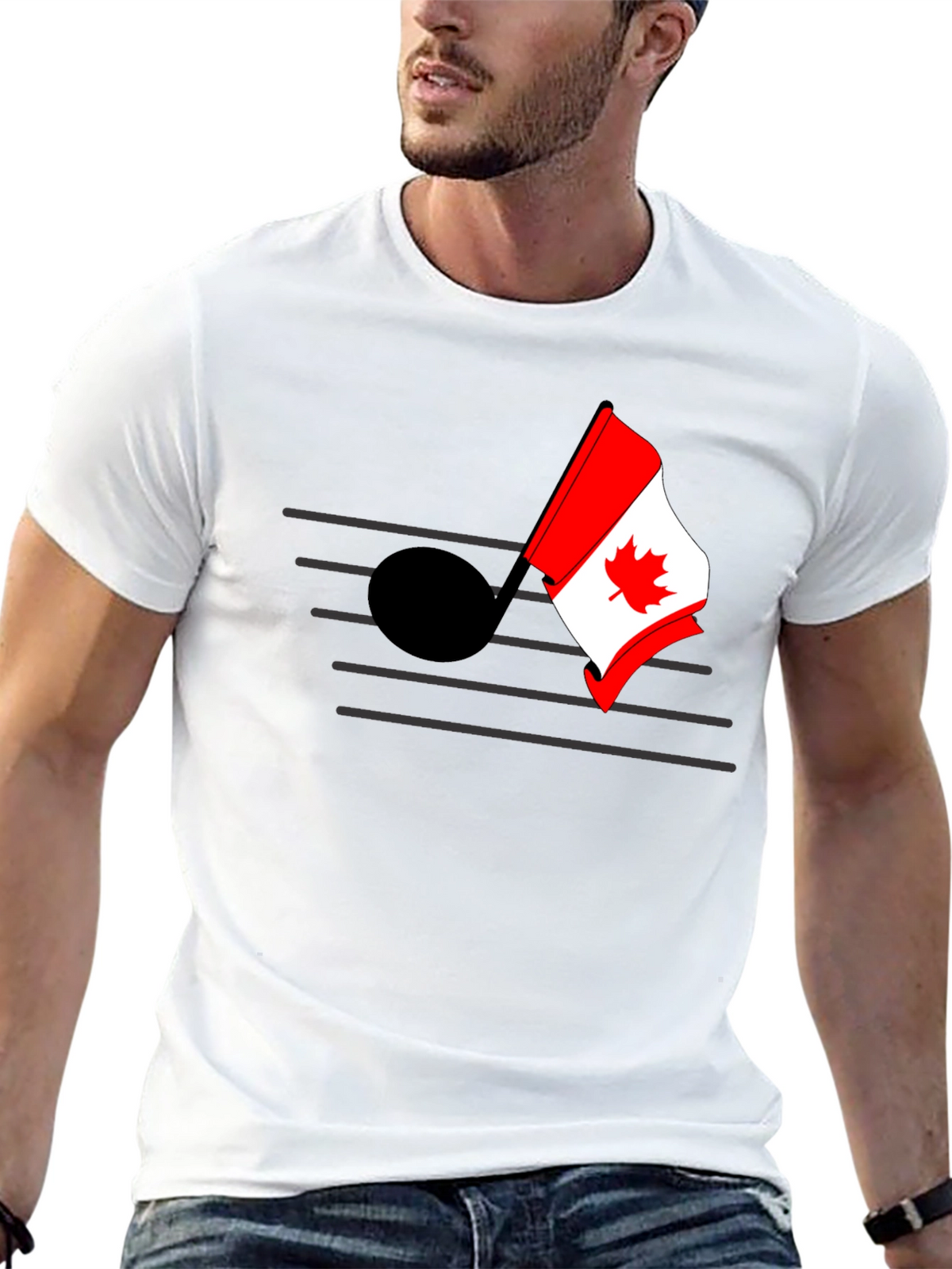 Musical Canada Flag T-Shirt