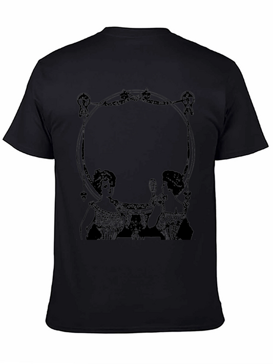 Vintage Art Deco Ladies Black T-Shirt