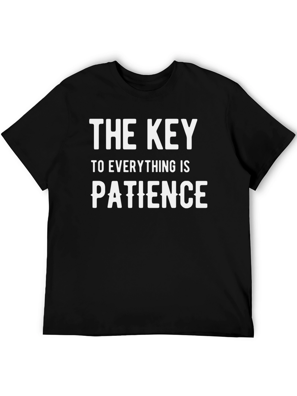 Patience is Key Graphic Tee - Mens Black T-Shirt
