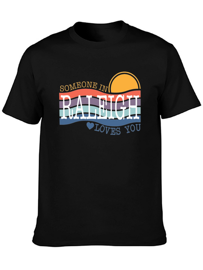 Raleigh Love T-Shirt - Retro Sunset Design
