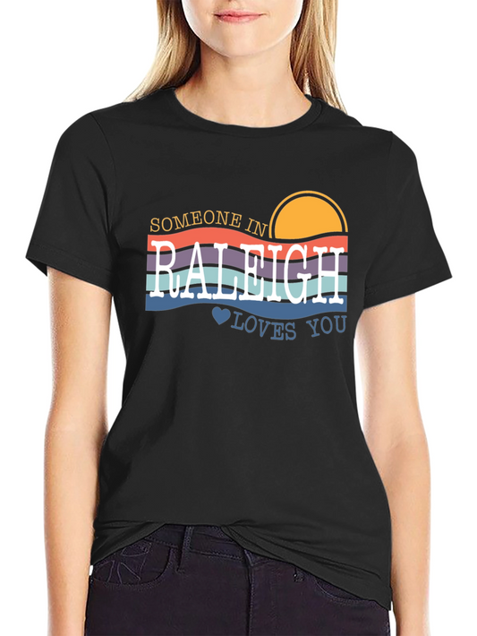 Raleigh Love T-Shirt - Retro Sunset Design