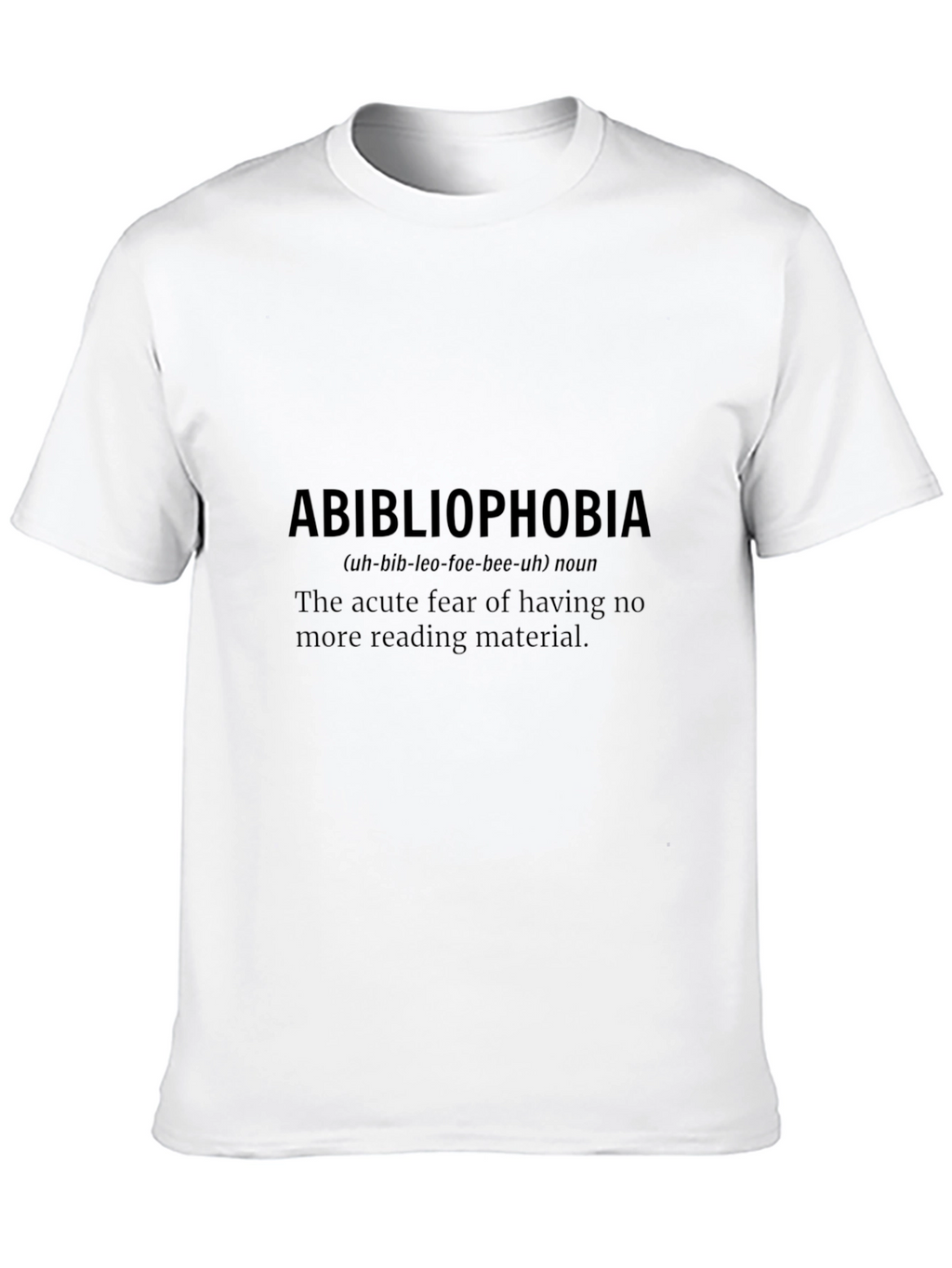 Abibliophobia T-Shirt - Funny Book Lover Tee
