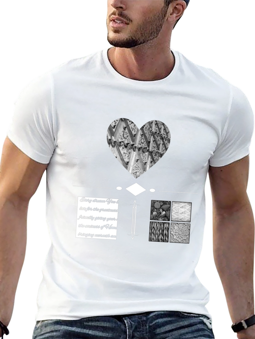 Abstract Graphic Print Black T-Shirt