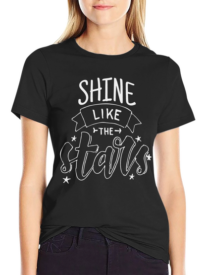 Shine Like the Stars Black Graphic T-Shirt