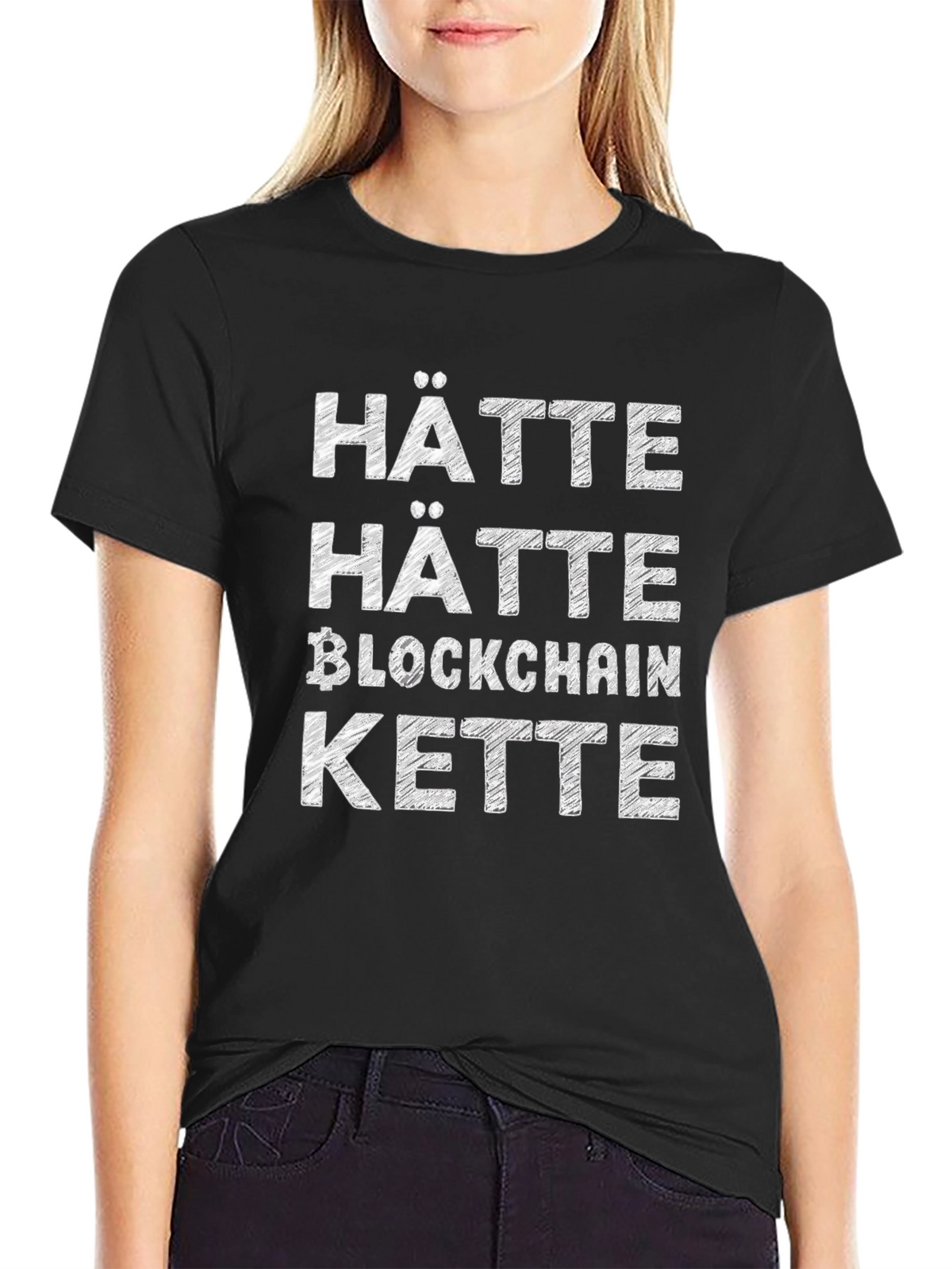 Hätte Hätte Blockchain Kette T-Shirt
