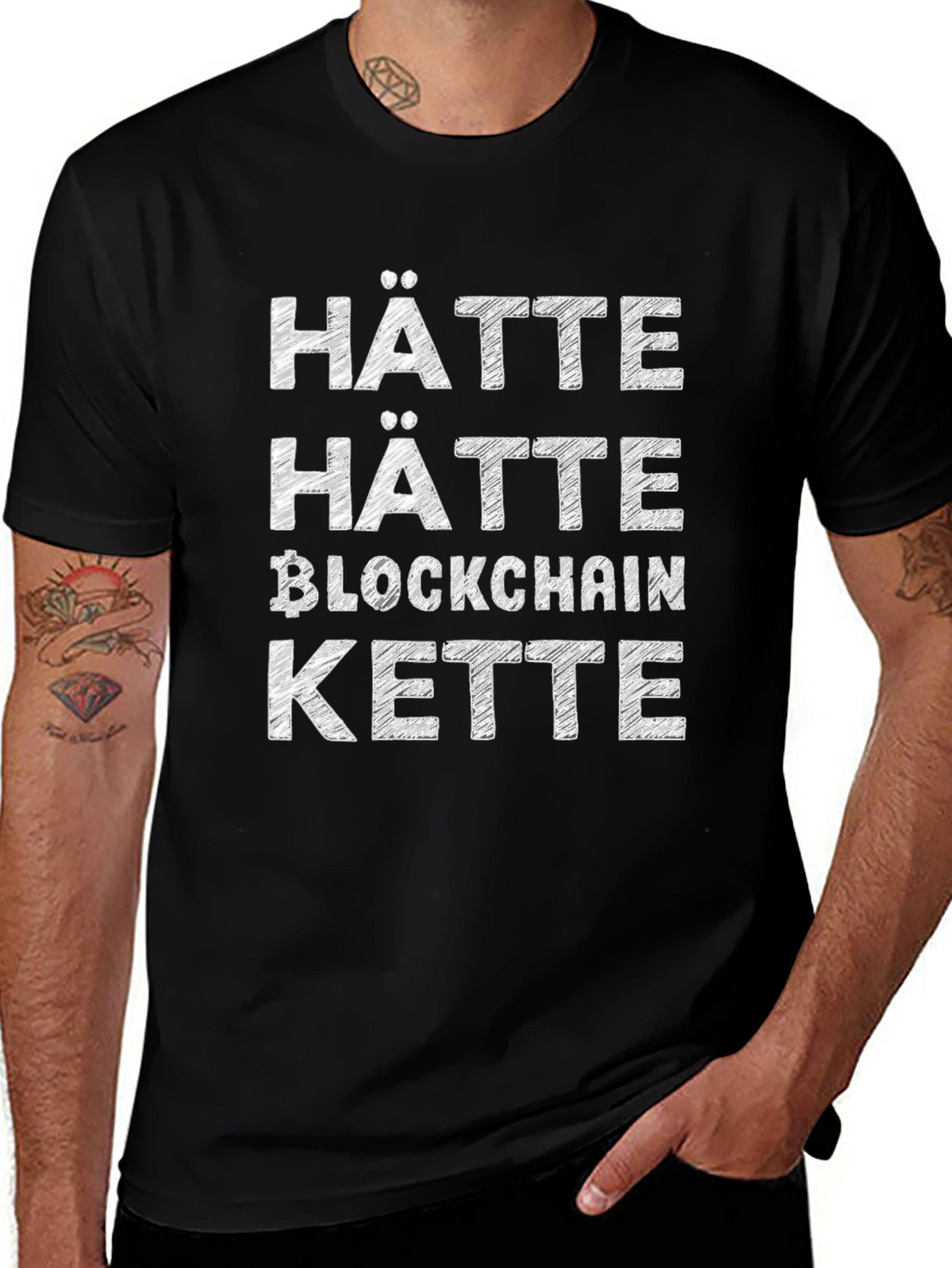 Hätte Hätte Blockchain Kette T-Shirt