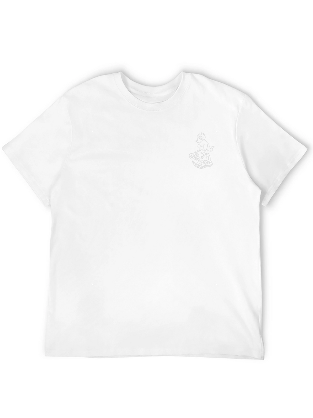 Mens Black Graphic Tee - Space Planet Design