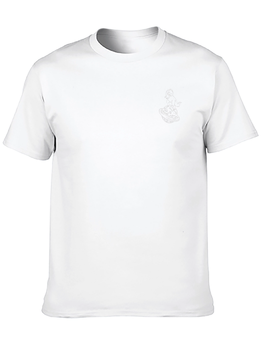 Mens Black Graphic Tee - Space Planet Design