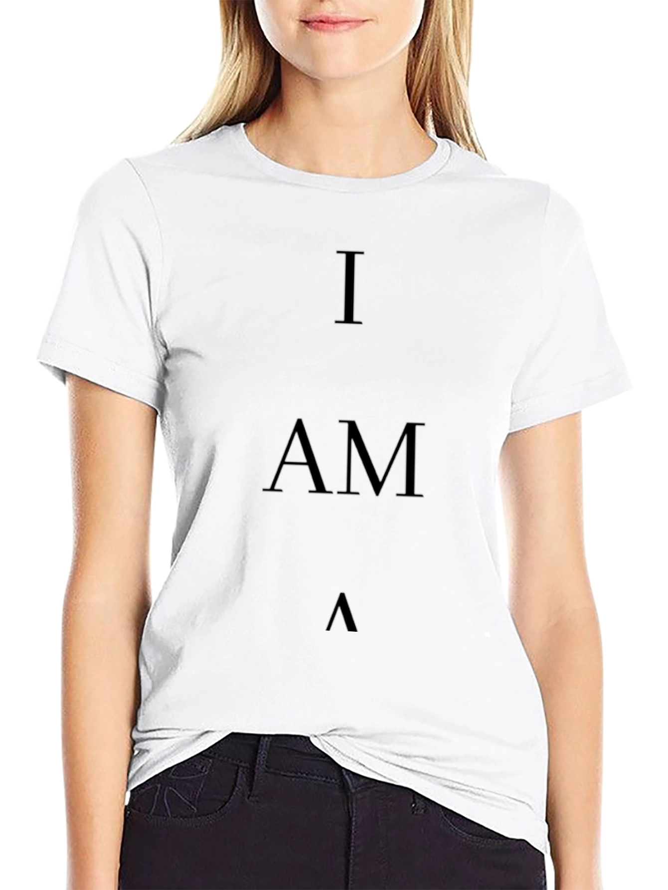 I AM T-Shirt - Minimalist Black Tee