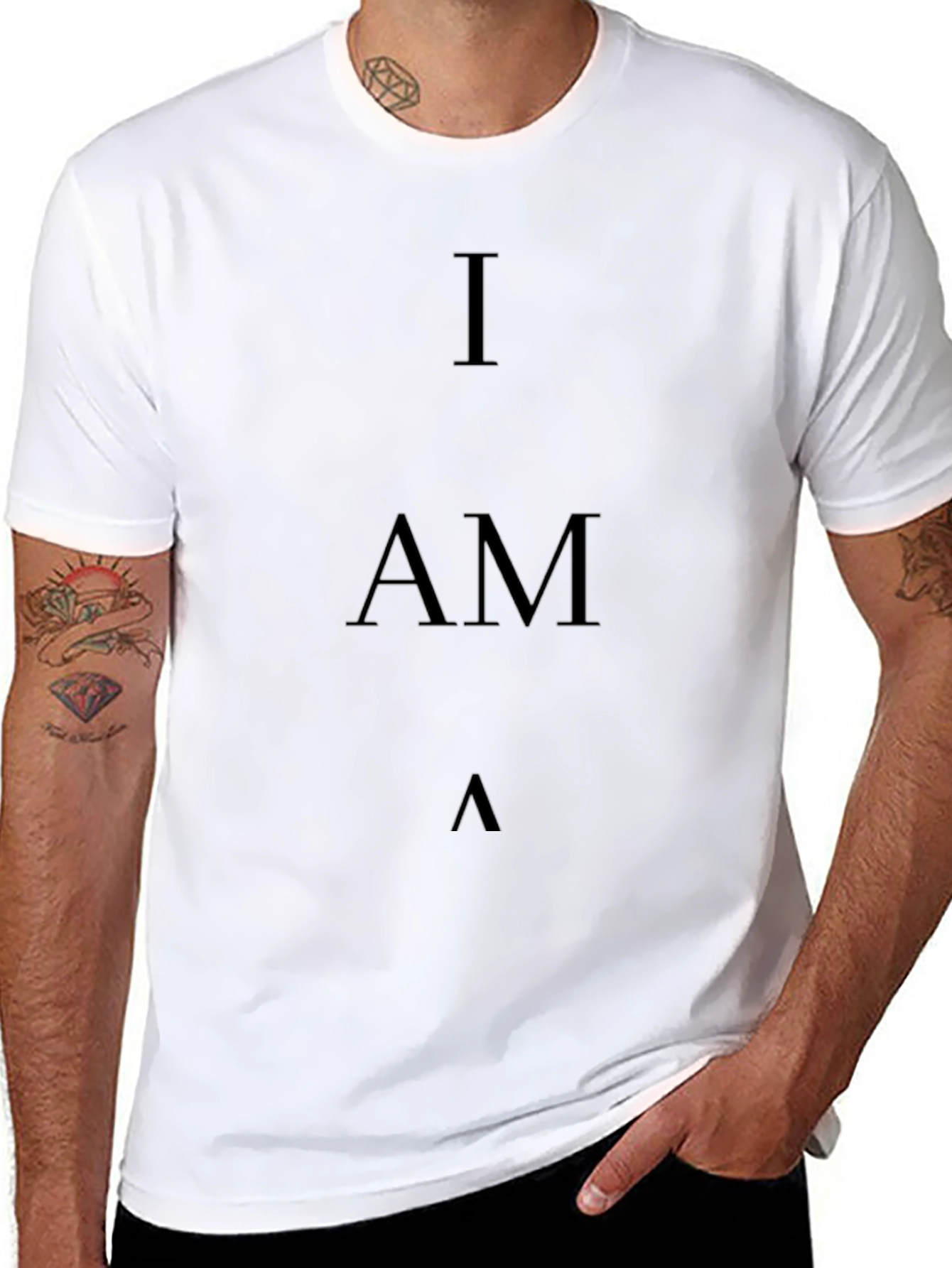 I AM T-Shirt - Minimalist Black Tee