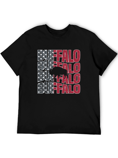 Buffalo American Flag Graphic Tee
