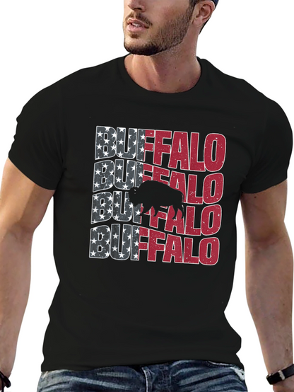 Buffalo American Flag Graphic Tee