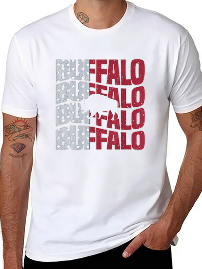 Buffalo American Flag Graphic Tee