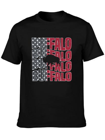 Buffalo American Flag Graphic Tee