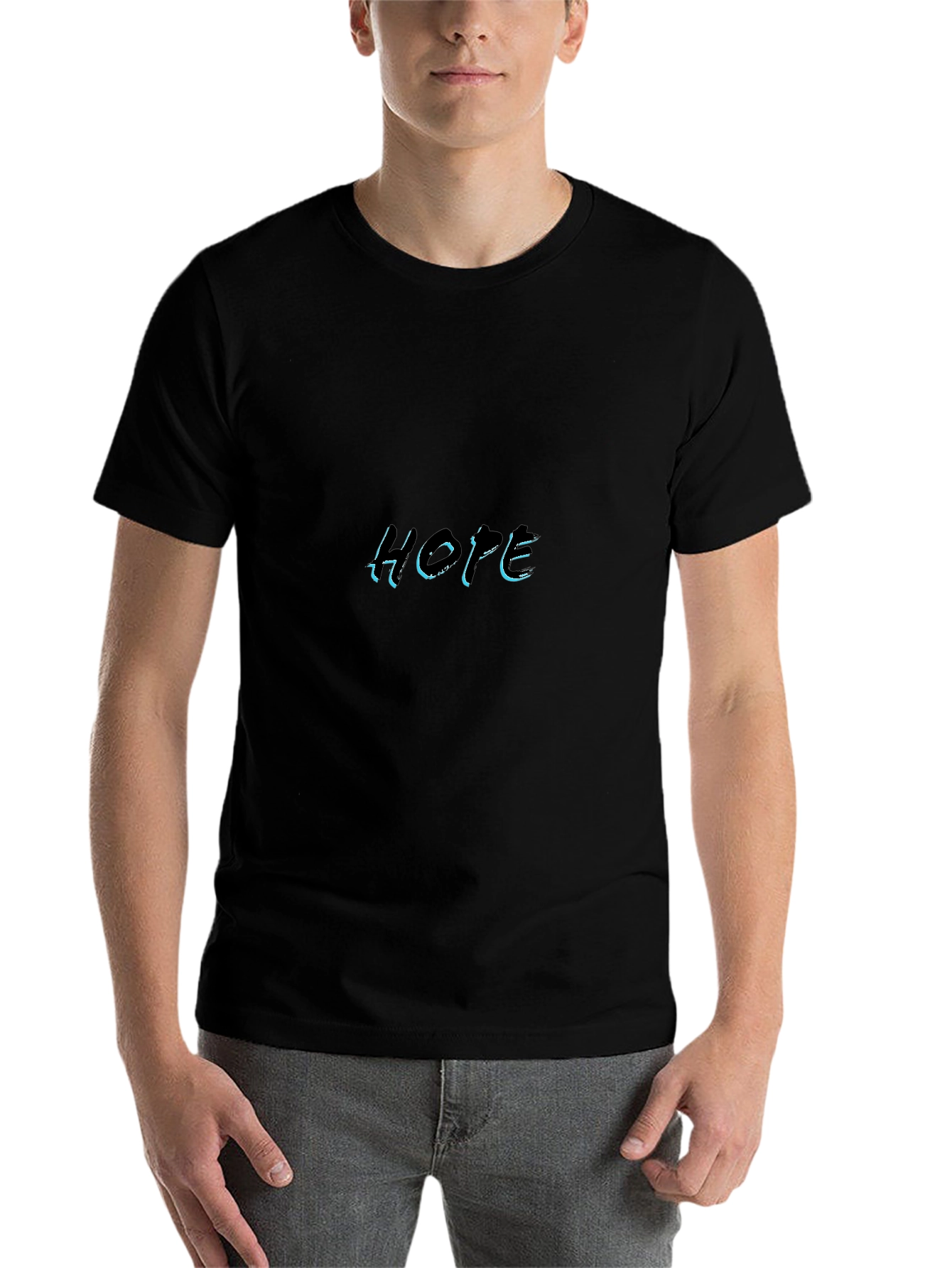 Hope Graphic Tee - Black Short Sleeve Crew Neck T-Shirt