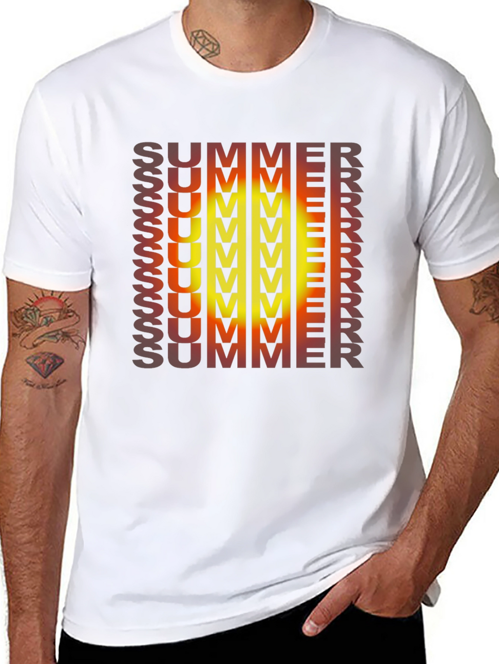 Summer Gradient Graphic Tee