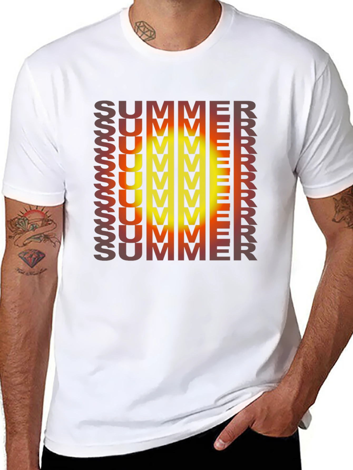 Summer Gradient Graphic Tee