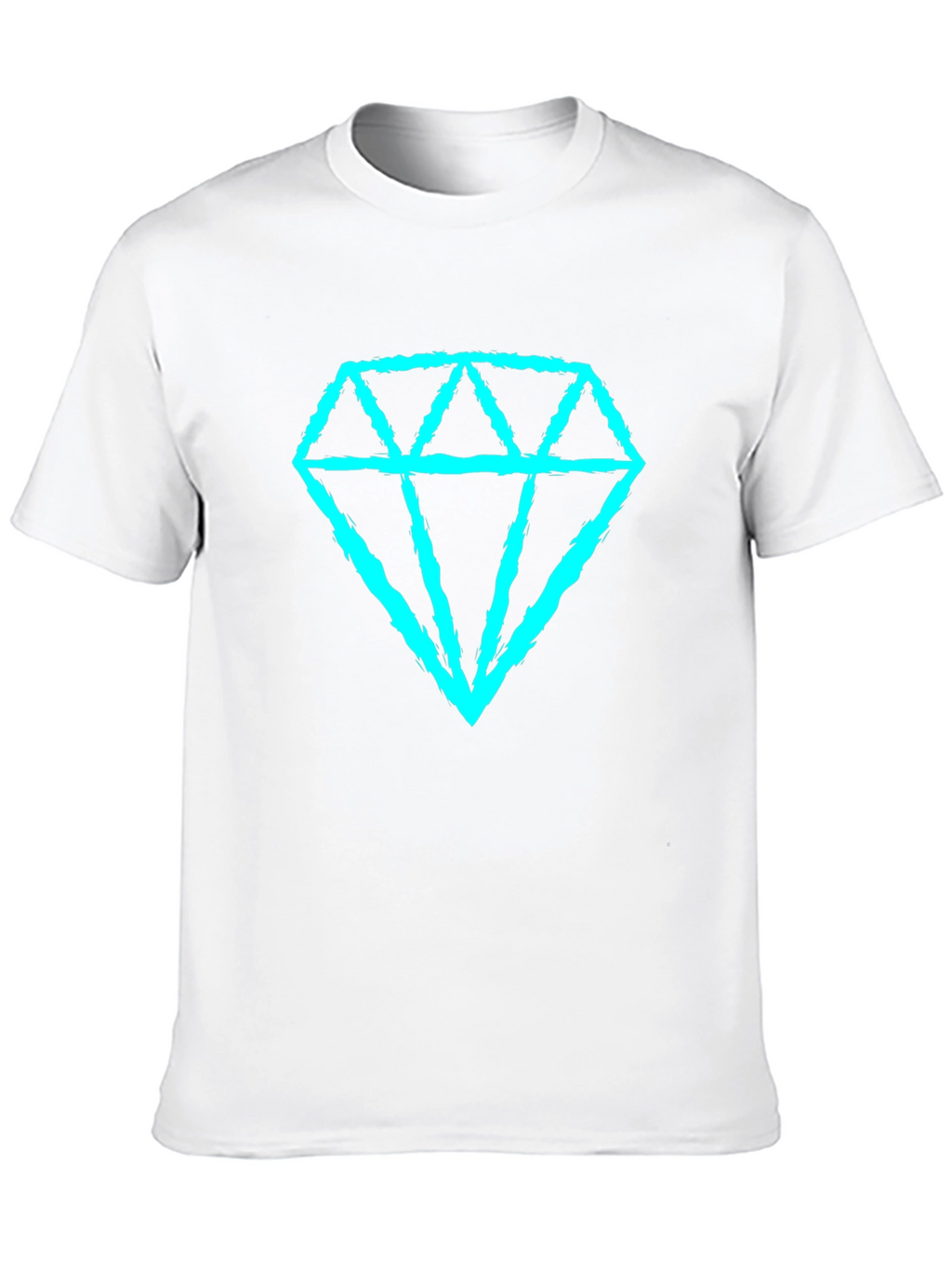 Diamond Graphic Tee - Casual Black T-Shirt