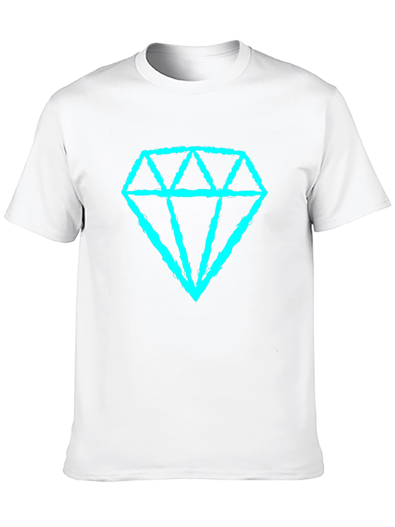 Diamond Graphic Tee - Casual Black T-Shirt