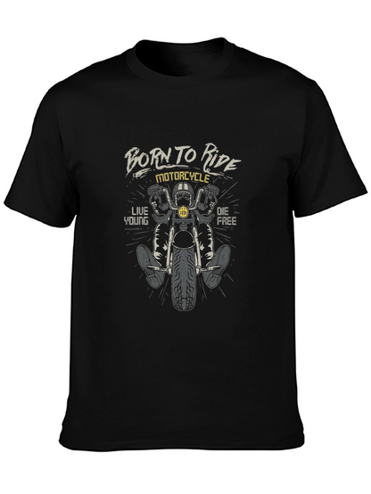 Born to Ride Motorcycle Graphic T-Shirt