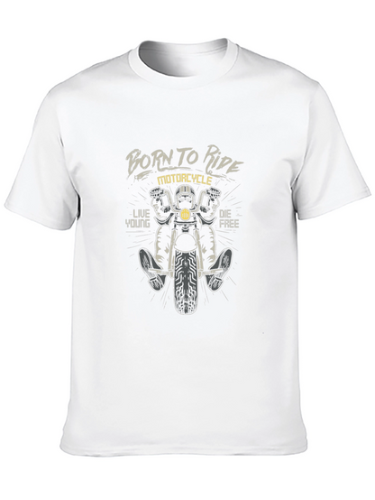 Born to Ride Motorcycle Graphic T-Shirt