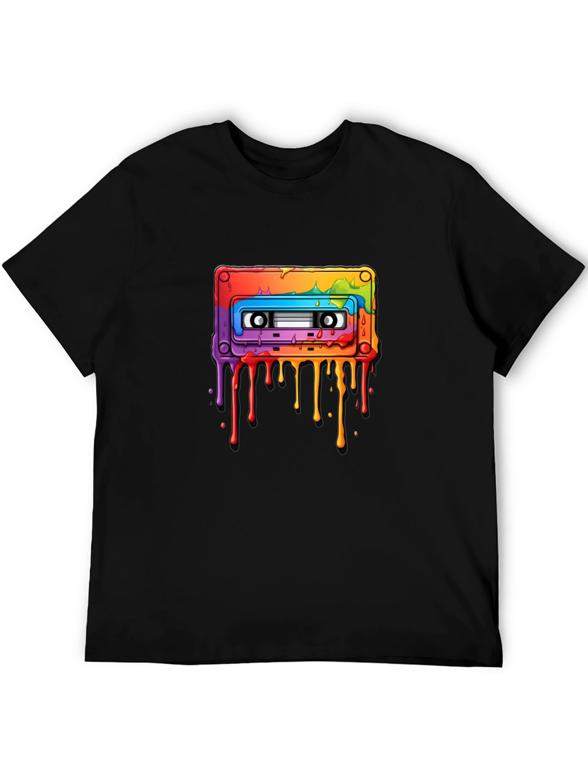 Rainbow Cassette Tape Graphic T-Shirt