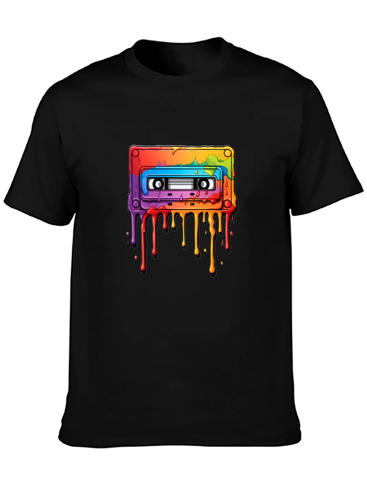 Rainbow Cassette Tape Graphic T-Shirt