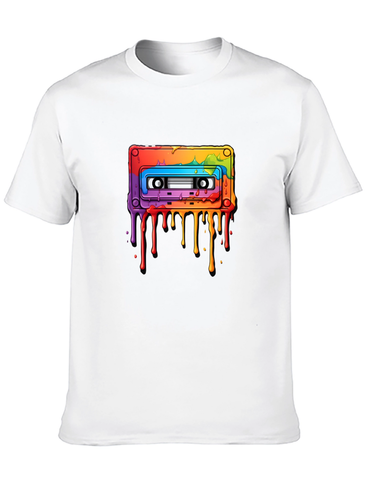 Rainbow Cassette Tape Graphic T-Shirt