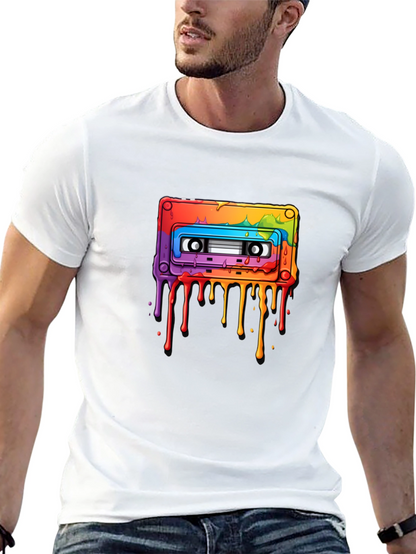 Rainbow Cassette Tape Graphic T-Shirt