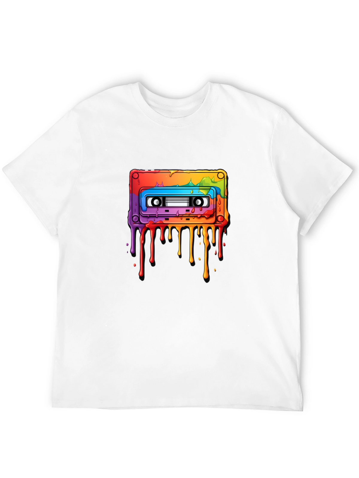 Rainbow Cassette Tape Graphic T-Shirt