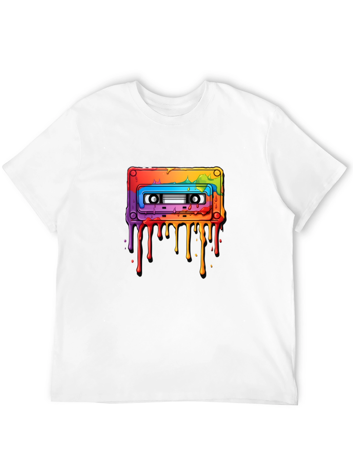 Rainbow Cassette Tape Graphic T-Shirt
