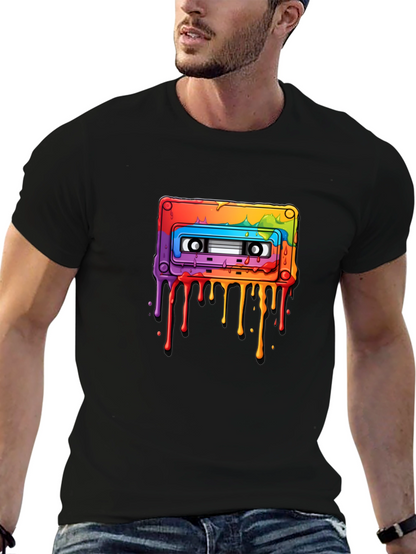 Rainbow Cassette Tape Graphic T-Shirt