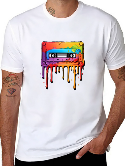 Rainbow Cassette Tape Graphic T-Shirt